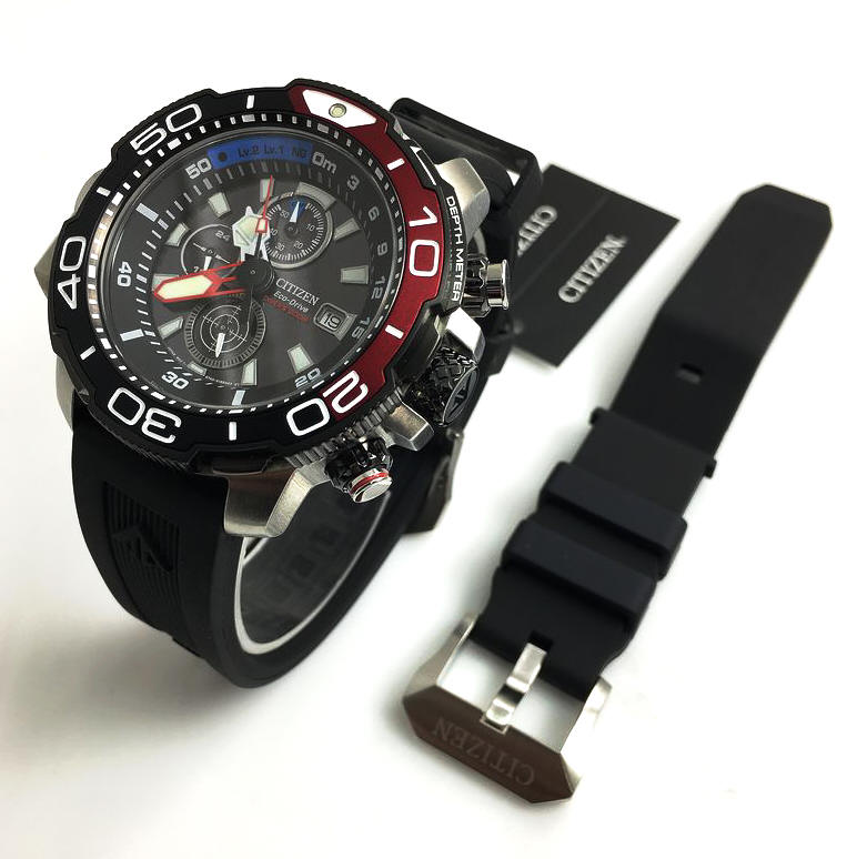 Men's Citizen Promaster Aqualand Diver's Depth Meter Watch BJ216703E