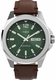Men's Essex Avenue 44mm Green Dial Brown Leather Strap Watch TW2W14000