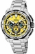 Men's Festina Chrono Bike Chronograph Stainless Steel Yellow Dial Watch F20724-4