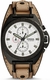 Men's Fossil Breaker Chronograph Leather Strap Watch CH3005