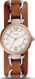 Women's Fossil Georgia Artisan Leather Strap Watch ES3855