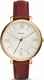 Women's Fossil Jacqueline Red Leather Strap Watch ES3856