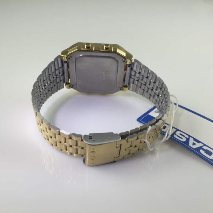 BRAND NEW CASIO GOLD TONE WORLD TIME WATCH A500WGA-1 **UK SELLER