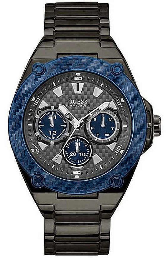 Guess Trophy Orologio Unisex Adulto 46 Mm In Acciaio Inox Multifunzione - Collezione Multicolore, Riferimento GW0390G2