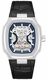 Men's Kenneth Cole Atlantic Blue Dial Automatic Leather Band Watch KCWGX0099305