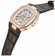 Men's Kenneth Cole Atlantic Silver Dial Automatic Leather Band Watch KCWGX0099306