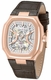 Men's Kenneth Cole Atlantic Silver Dial Automatic Leather Band Watch KCWGX0099306