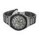 Men's Kenneth Cole Automatic Gunmetal Strap Skeleton Dial Watch KCWGY0089202