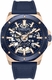Men's Kenneth Cole Automatic Silicone Strap Skeleton Dial Watch KCWGZ0076702