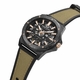 Men's Kenneth Cole Automatic Silicone Strap Skeleton Dial Watch KCWGZ0076703