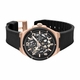 Men's Kenneth Cole Automatic Silicone Strap Skeleton Dial Watch KCWGZ0089201