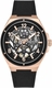 Men's Kenneth Cole Automatic Silicone Strap Skeleton Dial Watch KCWGZ0089201