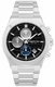 Men's Kenneth Cole Glenville Black Dial Steel Band Watch KCWGI0100001