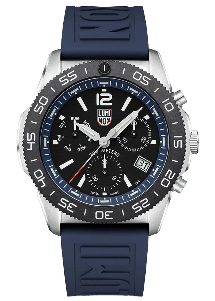 Men's Luminox Pacific Diver Chronograph Blue Strap Swiss Watch 3143