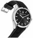 Men's Maserati Attrazione Black Dial Automatic Silicone Band Watch R8851151004