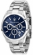 Men's Maserati Attrazione Blue Dial Steel Band Watch R8853151005