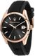 Men's Maserati Attrazione R8851151002 Black Dial Rose Gold Rubber Strap Watch