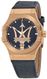 Men's Maserati Potenza R8851108027 Quartz Blue Dial Rose Gold-Tone Steel Watch