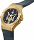 Men's Maserati Potenza R8851108035 Quartz Blue Dial Gold-Tone Steel Watch