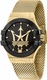 Men's Maserati Potenza R8853108006 Gold Mesh Black Dial Watch