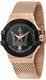 Men's Maserati Potenza R8853108009 Rose Gold Mesh Black Dial Watch