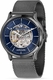 Men's Maserati R8823118012 Epoca Automatic Skeleton Blue Dial Mesh Watch