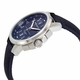 Men's Maserati Successo R8851121003 Quartz Blue Dial Steel Leather Strap Watch
