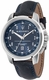 Men's Maserati Successo R8851121003 Quartz Blue Dial Steel Leather Strap Watch