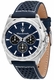 Men's Maserati Velocita Blue Dial Leather Band Watch R8871652001