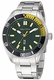 Men's Nautica N83 Sporty Green Dial Steel Band Watch NAPFWS504