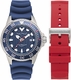 Men's Nautica NCT Sea Dive Silicone Strap Watch Set NAPSDS504