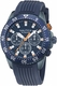 Men's Nautica One Chronograph Silicone Blue Strap Watch NAPNOF501