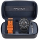 Men's Nautica Sporty Black Dial 200M Dive Silicone Band Watch NAPSDS505