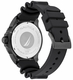 Men's Nautica Sporty Black Dial 200M Dive Silicone Band Watch NAPSDS505