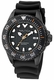 Men's Nautica Sporty Black Dial 200M Dive Silicone Band Watch NAPSDS505