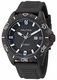 Men's Nautica Sporty Black Dial Silicone Band Watch NAPNRS507