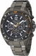Men's Nautica Sporty Blue Sail Chronograph Black Stainless Steel Watch NAPBSS506