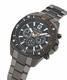 Men's Nautica Sporty Blue Sail Chronograph Black Stainless Steel Watch NAPBSS506