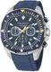 Men's Nautica Sporty Chronograph Blue Silicone Strap Watch NAPBSF502