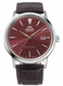 Men's Orient Contemporary Automatic Leather Strap Dress Watch RA-AC0F15R