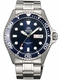 Men's Orient Diver's Automatic Stainless Steel Day-Date Blue Dial Watch AA02005D