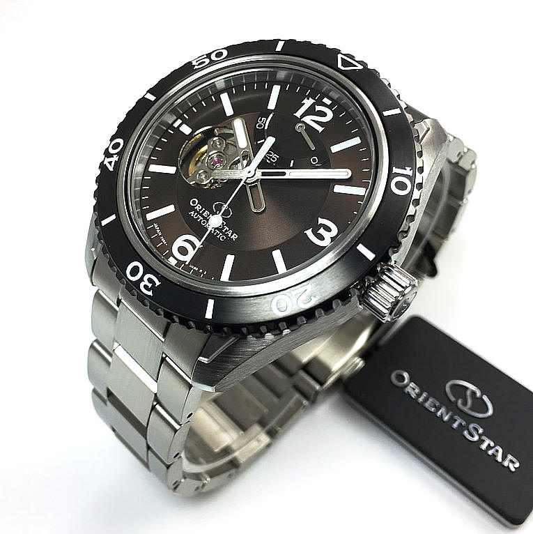 Orient Star Sport RE-AT0102Y00B Orologio Uomo Automatico - Quadrante Marrone, Vetro Zaffiro, Power Reserve - 2