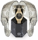 Men's Philipp Plein Date Superlative Black Dial Automatic Steel Band Watch PWPNA0424