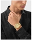 Men's Philipp Plein Date Superlative Gent Rock Couture Champagne Dial Steel Band Watch PWMFA0525