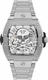 Men's Philipp Plein High-Conic The Skeleton 2.0 Automatic Silver Watch PWJFA0425