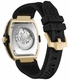 Men's Philipp Plein The Skeleton Frosted Gold Dial Automatic Silicone Band Watch PWJFA1025