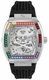 Men's Philipp Plein The Skeleton Silver Dial Silicone Band Watch PWBAA1423