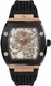 Men's Philipp Plein The Skull Automatic Silicone Strap Watch PWBAA0121