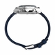 Men's Q Timex Diver Chronograph 40mm Blue Dial Leather Strap Watch TW2W51700
