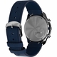 Men's Q Timex Diver Chronograph 40mm Blue Dial Leather Strap Watch TW2W51700